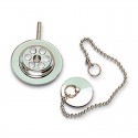 Embellecedor con tapón metálico y cadena de bolas para lavabo/bidet/fregadero