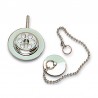 Embellecedor con tapón metálico y cadena de bolas para lavabo/bidet/fregadero