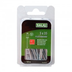 Remache pladur flor cartón/yeso 5x35mm 10 uds. Salki