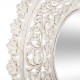 Espejo de pared de madera blanco Calado