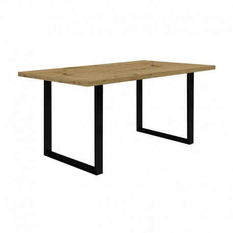 Mesa de madera con patas metálicas Artisan
