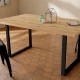Mesa de madera con patas metálicas Artisan