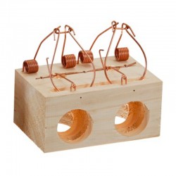 Ratonera de madera con 2 agujeros Sauvic