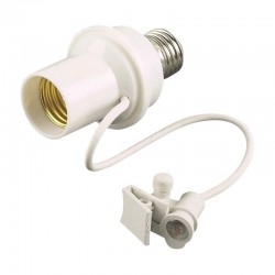 Portalámparas E27 c/sensor crepuscular