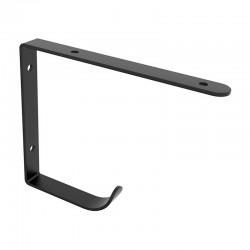Escuadra industrial con percha de metal negro