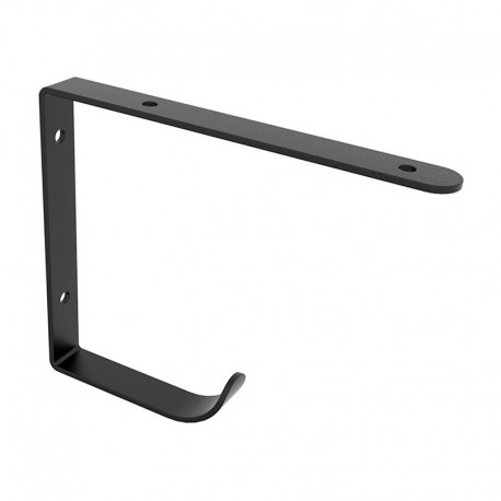 Escuadra industrial con percha de metal negro