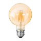 Bombilla globo LED G95 E27 2W 175lm filamento recto ámbar 10,5x13cm