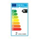 Bombilla globo LED G95 E27 2W 175lm filamento recto ámbar 10,5x13cm