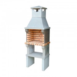 Barbacoa de obra de ladrillo refractario y hormigón S-Art