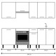 Cocina en kit Meka blanco 240cm