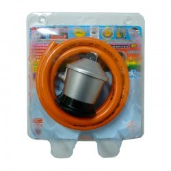 Kit regulador c/válvula+tubo 1,5m+2 abra