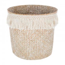 Cesta étnica para la ropa Seagrass