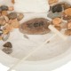 Jardín zen de cemento blanco con piedras 18x9cm