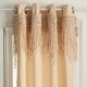 Cortina de algodón macramé beige