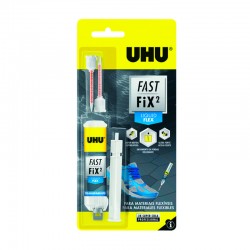 Pegamento adhesivo líquido bicomponente Fast Fix Flex UHU 10gr