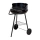 Barbacoa de carbón metálica con ruedas 40x45x70cm