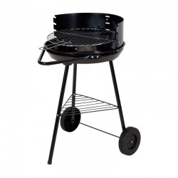 Barbacoa de carbón metálica con ruedas 40x45x70cm