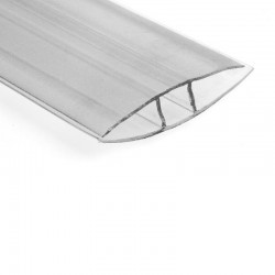 Perfil H policarbonato trans. 300x10mm