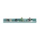 Cama nido doble con estantería blanco alpes/verde aqua Enjoy