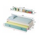 Cama nido doble con estantería blanco alpes/verde aqua Enjoy