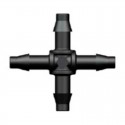 Cruz micotrubo riego por goteo 4mm 5uds