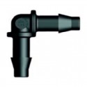 Codo microtubo riego por goteo 4mm 10uds