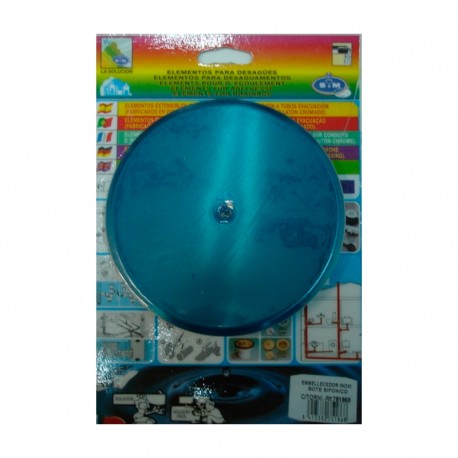 Embellecedor baño bote sifónico 135mm Inox