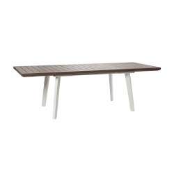 Mesa extensible de polipropileno blanco/capuchino Harmony