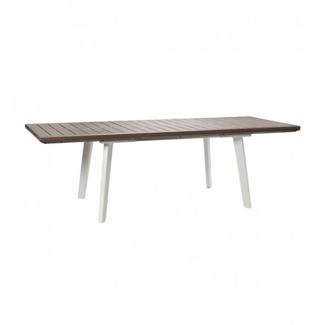 Mesa extensible de polipropileno blanco/capuchino Harmony