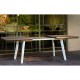 Mesa extensible de polipropileno blanco/capuchino Harmony