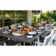 Mesa extensible de polipropileno blanco/capuchino Harmony