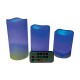 Set de 3 velas de cera LED 9-14-20cm