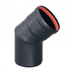Codo 45º para estufa de pellet 80mm