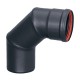 Codo 90º para estufa de pellet 80mm