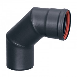 Codo 90º para estufa de pellet 80mm