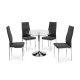 Mesa de comedor redonda de cristal Runa