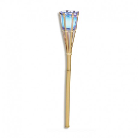Baliza LED bambú citronela cambia color