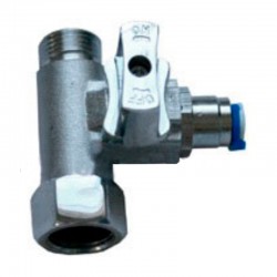 Llave corte entrada 1/4x3/8x3/8