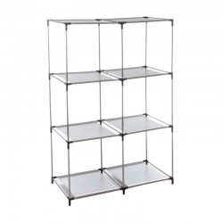 Estantería metal gris 6 compartimentos