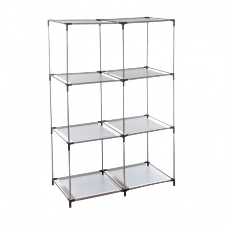 Estantería metal gris 6 compartimentos