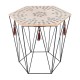 Mesa de hierro/MDF octogonal Etnik Kumi