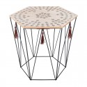Mesa de hierro/MDF octogonal Etnik Kumi