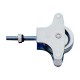 Poleas inox. rodillo Zamak y tornillo