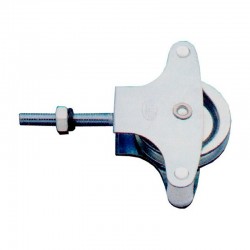Poleas inox. rodillo Zamak y tornillo