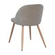 Silla de comedor tapizada gris Gisele