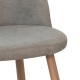 Silla de comedor tapizada gris Gisele