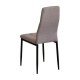 Silla de comedor acolchada de tela gris Mayka