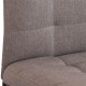 Silla de comedor acolchada de tela gris Mayka
