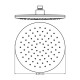 Rociador de ducha cromo/blanco 22.5cm