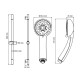 Kit barra 3 funciones cromo Fit